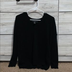 forever 21  black v neck sweater